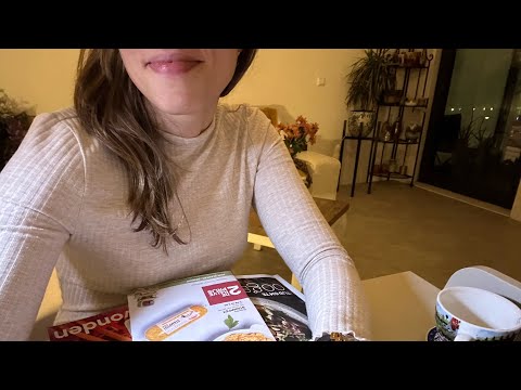 NEW ASMR REQUEST PAGE TURNING SQUEEZING FLIPPING TEA DRINKING WEEKLY MONTHLY ADS FINGER LICKING
