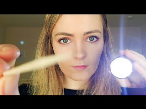 ASMR aggressively getting something out of your eye! (light triggers)