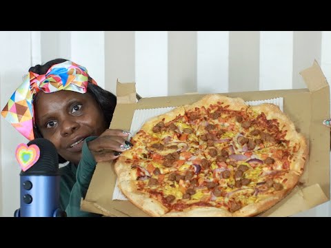 Pizza Hut Beyond Meat ASMR EATING SOUNDS