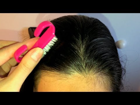 ASMR Hair + Scalp Brushing w. Toothbrush, BRISTLE BRUSHES, Hair Pick (UP CLOSE POV, VISUAL TINGLES)