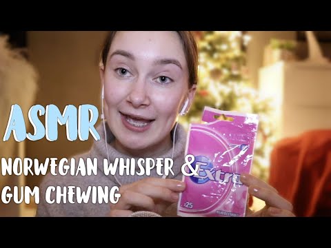 ASMR✰ NORWEGIAN WHISPERING AND GUM CHEWING✰NORSK ASMR