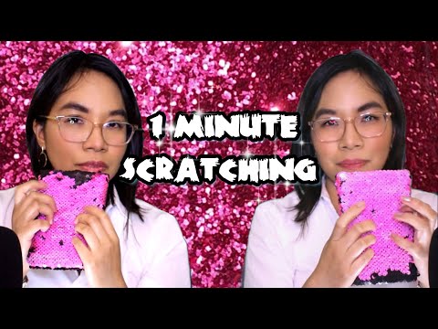 ASMR TWIN - SATISFYING Sequin Scratching 💖📕 [No Talking]
