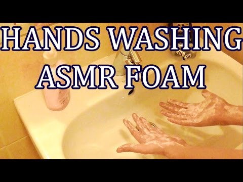 ASMR Foam and Water. Hands Washing + Whispering and Soft spoke.