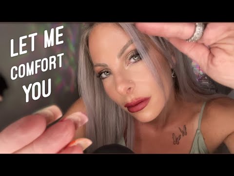 ASMR Comforting Face Touching, Close Gentle Whispering With Relaxing Hand Movements