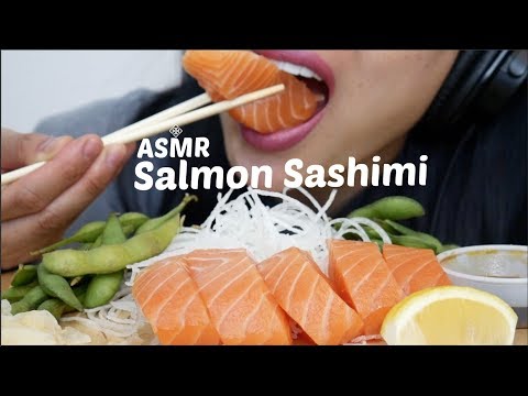 ASMR Salmon Sashimi + Edamame (EATING SOUNDS) NO TALKING | SAS-ASMR