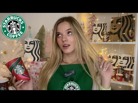 ASMR Sassy Starbucks Employee Roleplay 💚☕❤️ (holiday edition)