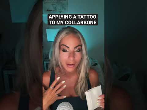 APPLYING A TATTOO TO MY COLLARBONE - RELAXING UNINTENTIONAL ASMR
