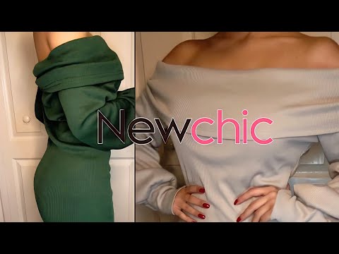 ASMR Try On Clothing Haul (Fabric Scratching, Boots, Bag Sounds)💕Soft Spoken ft NEWCHIC