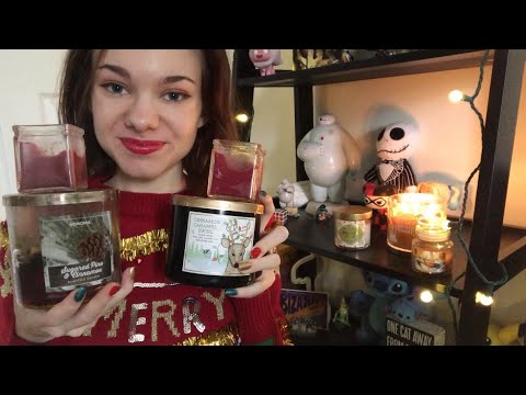 ASMR | Christmas Candle Triggers 🎅🏻🕯 | Tapping, Lid Sounds, Tracing