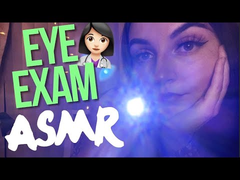 up close eye exam w/ eye relaxation exercises - ASMR