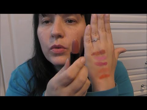 Asmr - Lipstck Haul / Try on / Tapping / Swatches &  Soft Spoken Ramble