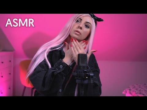 ASMR |  Aggressive Fabric Scratching (denim jacket, shirt, leggings) + tapping and mouth sounds 🤍🎧