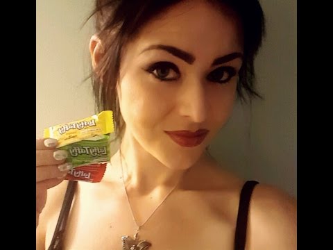 *~ASMR~* Whispering, eating taffy candy, mouth sounds!  Soft spoken relaxation...