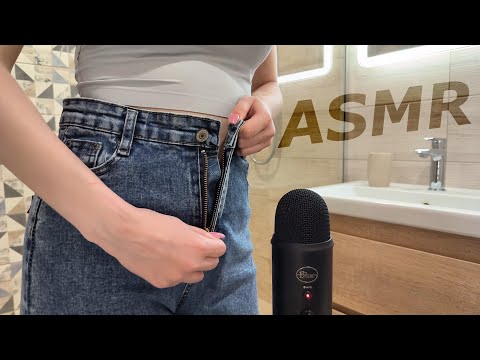 ASMR Jeans Zipper Sounds & Fabric Scratching | No Talking ♥