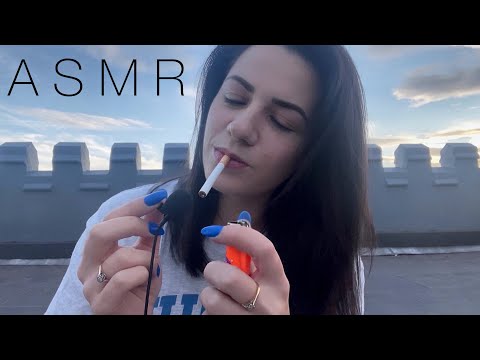 ASMR | 5 Min Smoke & Chill 😘 (Smoking, Mic Blowing & Whispering)