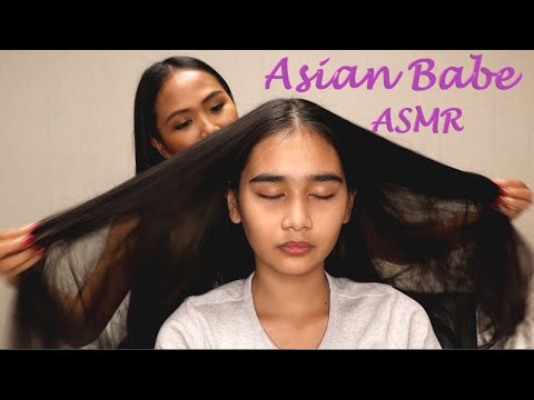 ASMR  Hair Brushing and Scalp Scratching before Sleep!