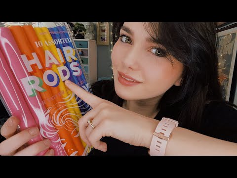 asmr Hair Stylist Roleplay • putting rods in your hair 💫