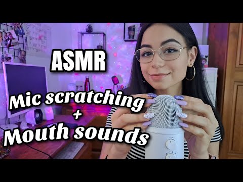 ASMR MIC SCRATCHING!💅🏻 + MOUTH SOUNDS! 👄| ASMR en español para dormir | Pandasmr