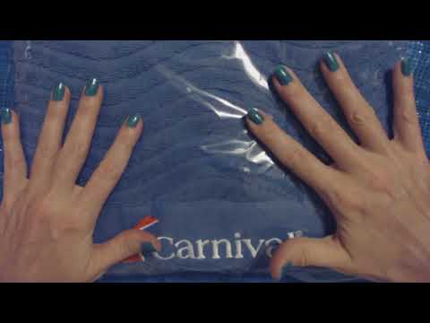 ASMR ~ Cellophane Crinkling (Carnival Cruise Towel) & Whisper Intro