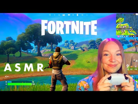 ASMR Playing Fortnite for the FIRST TIME + Gum Chewing (Whispered Gaming)