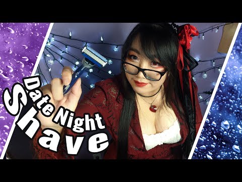 💈 ASMR Date Night Shave by the Mirror Demon ✂️ Hot Towel Gel Lotion Cream 💈