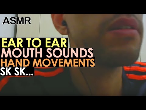 ASMR vídeo para dar sono, ear to ear whispering, hand movements