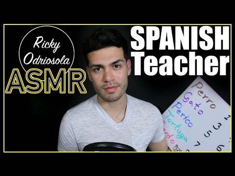 ASMR - Whispering Spanish Teacher Role Play (Close Up Male Whisper for Sleep & Relaxation)