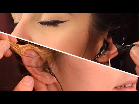 Super Powerful ASMR Ear Cleaning, Peel of Mask, Ear Massage, Real Person