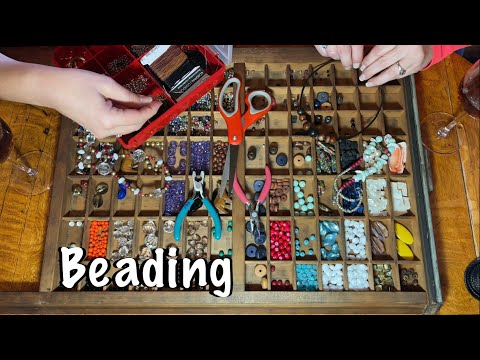 ASMR Request/Making Jewelry (Soft Whispering only) Beading necklaces/Introduing daughter Briana!