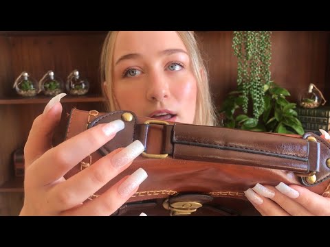 ASMR | Tapping On My Bag Collection 👜🎒 | Wood, Metal, Plastic & Leather Sounds❤️