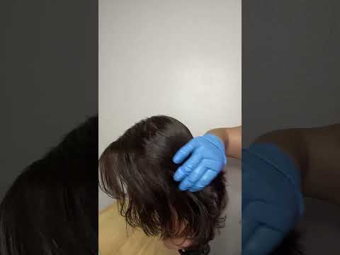 ASMR| Hair play with glove sounds- #shortvideo #asmr