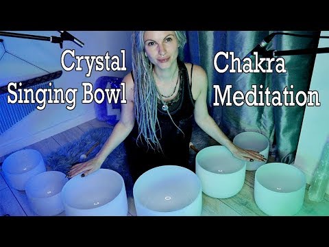 Crystal Singing Bowls ✨ full Chakra set meditation