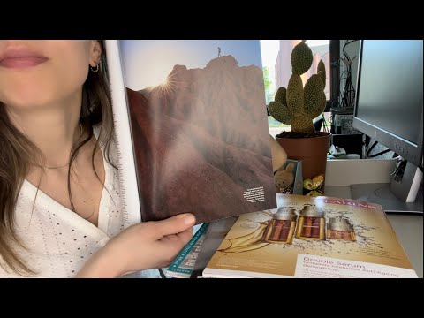ASMR National Geographic - Page Turning, Squeezing, Tapping, Small Talk - Wild beautiful places