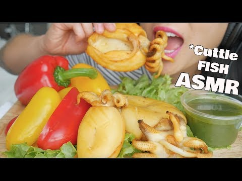 ASMR Grill CUTTLE FISH (EATING SOUNDS) NO TALKING | SAS-ASMR