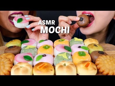 ASMR MOCHI + MANJU (STICKY EATING SOUNDS) 찹쌀떡 만주 약과 리얼사운드 먹방 もち | Kim&Liz ASMR
