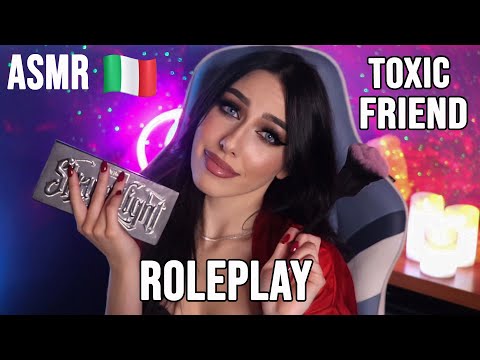 ASMR - Toxic Friend Does Your Makeup For A Date With Her Ex (ita fast & aggressive)