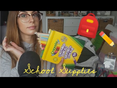 what back to school sounds like (School Supply Haul /Triggers) ASMR