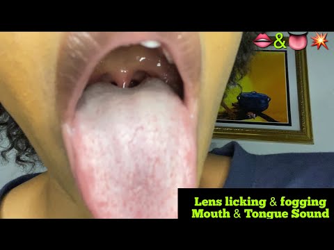 ASMR Upclose Lens Licking & Fogging| Tongue & Mouth Sounds| Calm Whispers