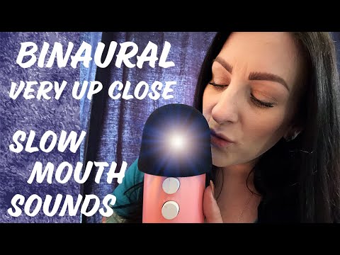 👂🏻🎙️👄🫠 Binaural ASMR   VERY Slow, VERY Up Close Ear to Ear Mouth Sounds 🫠👄🎙️👂🏻