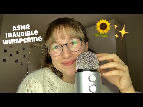 ASMR inaudible whispering+mic scratching🧚🏼‍♀️| mouth sounds