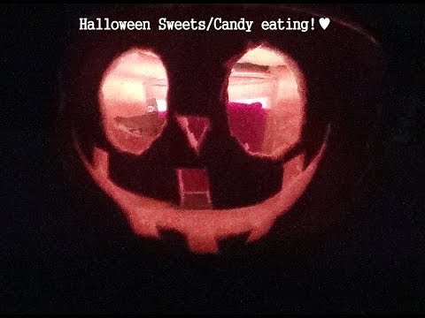 ❤3D Halloween Sweets/Candy! (eating, tapping, crinkly sounds) ASMR