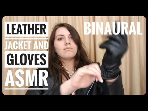 Leather Jacket and Leather Gloves ASMR