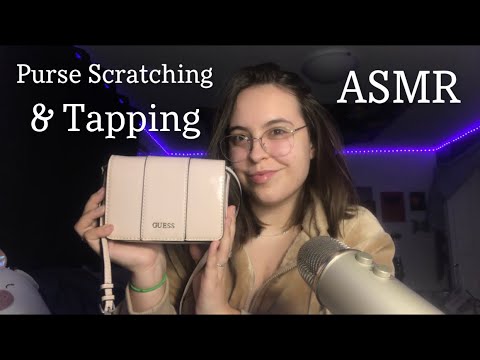 Purse Texture Scratching & Tapping ASMR & Whispering ✨
