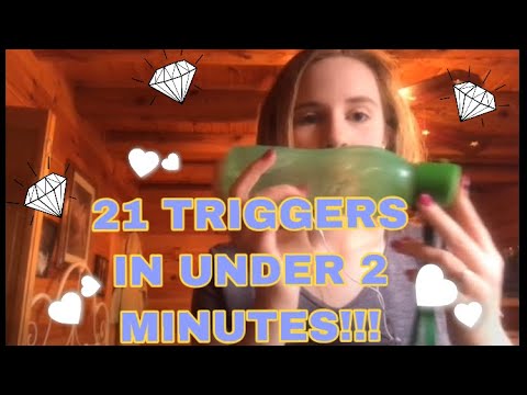 ASMR/ no talking! ~ 21 triggers in UNDER 2 minutes!!