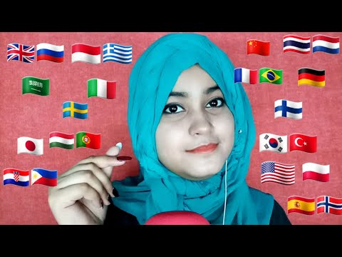 ASMR | Multilingual | 💙 Wednesday In Different Languages With Whispering (TimeStamps👇)