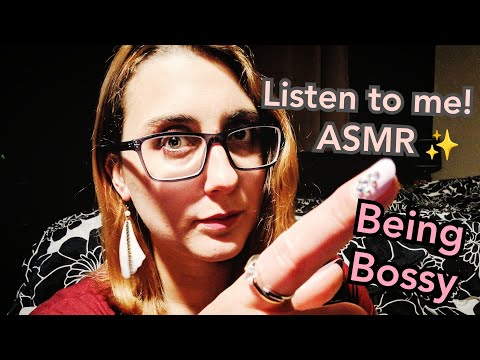ASMR Being Bossy & Telling You To Focus (Sticky Sounds)