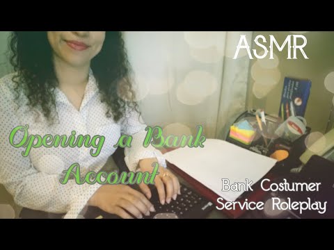 [ASMR] 🏦💰 Opening Bank Account Roleplay (Bank Customer Service) | Typing, Paper Sounds