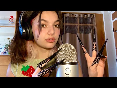 ASMR | Extreme Long Nails | Tapping, Scratching, Visuals, Glass & Book Tapping, Mic Scratching, ++