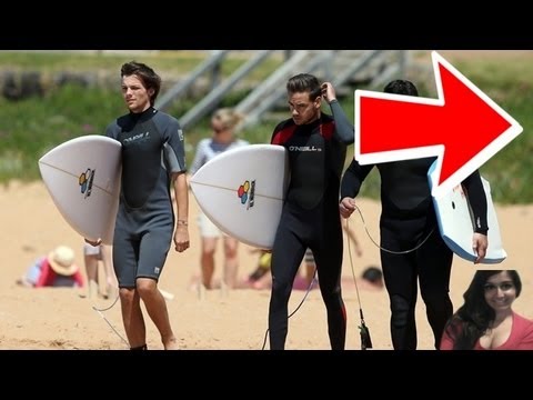 One Direction 2013: One Direction Liam Payne and Louis Tomlinson Surfing In Sydney Australia -review