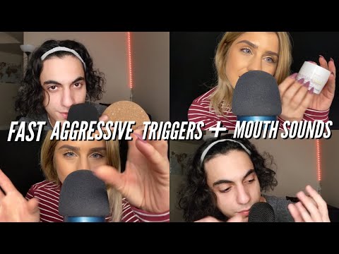 ASMR | FAST, AGGRESSIVE TRIGGERS with MOUTH SOUNDS
